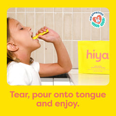 Hiya stick-pour dispense close-up showing easy tongue-use.