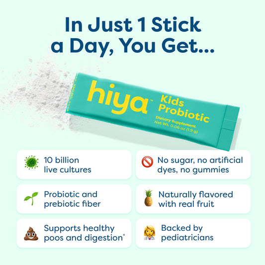 Hiya Kids Probiotic stick with strawberry taste makes daily routine enjoyable for kids