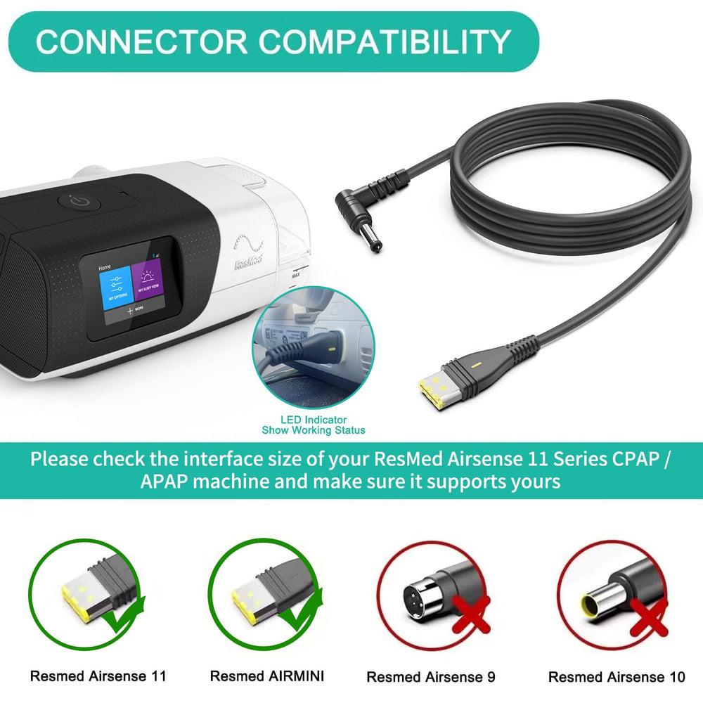 HKY 24V DC cable with AirMini setup, ideal for travel power.
