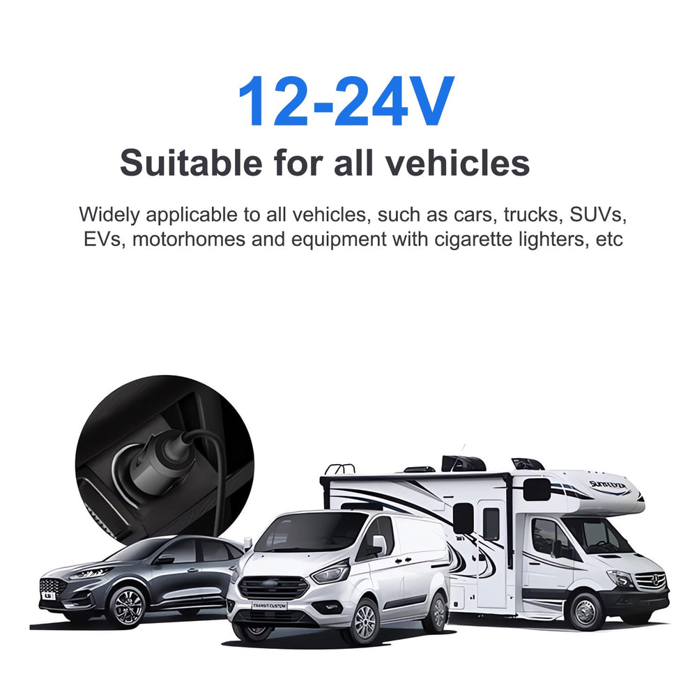 HKY includes 1ft USB-C to cigarette lighter adapter cable