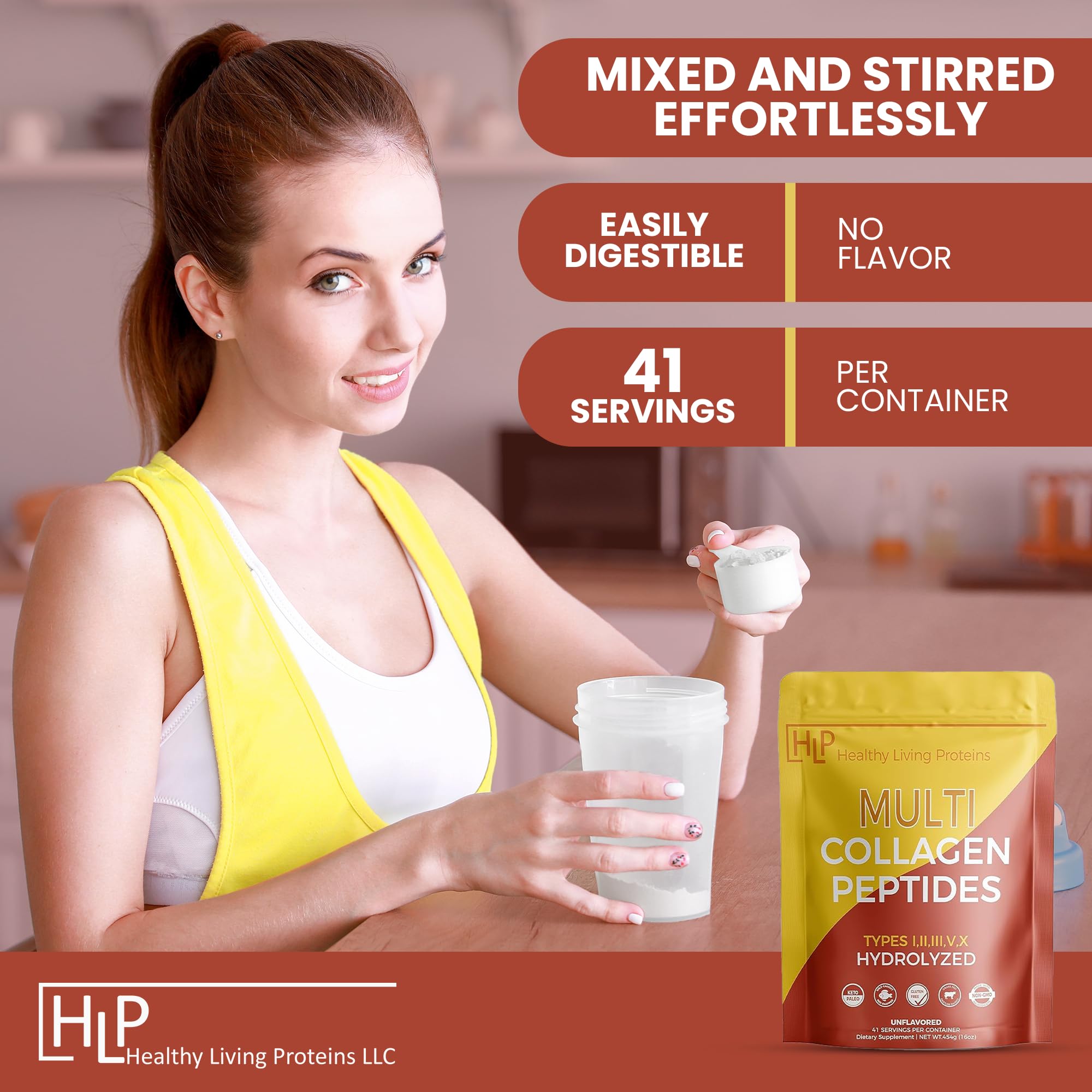 HLP wild-caught marine collagen; marine source with traceable supply for purity.