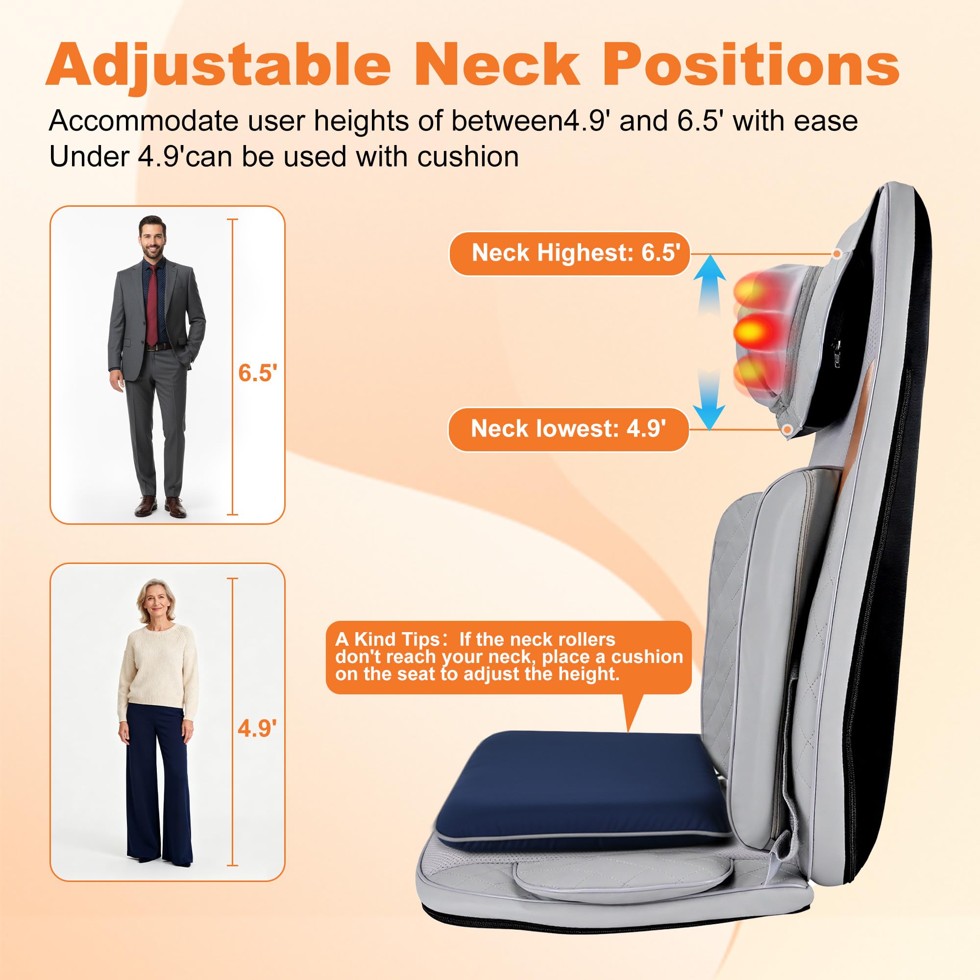 hlthsky 4d kneading delivers customizable full-body massage