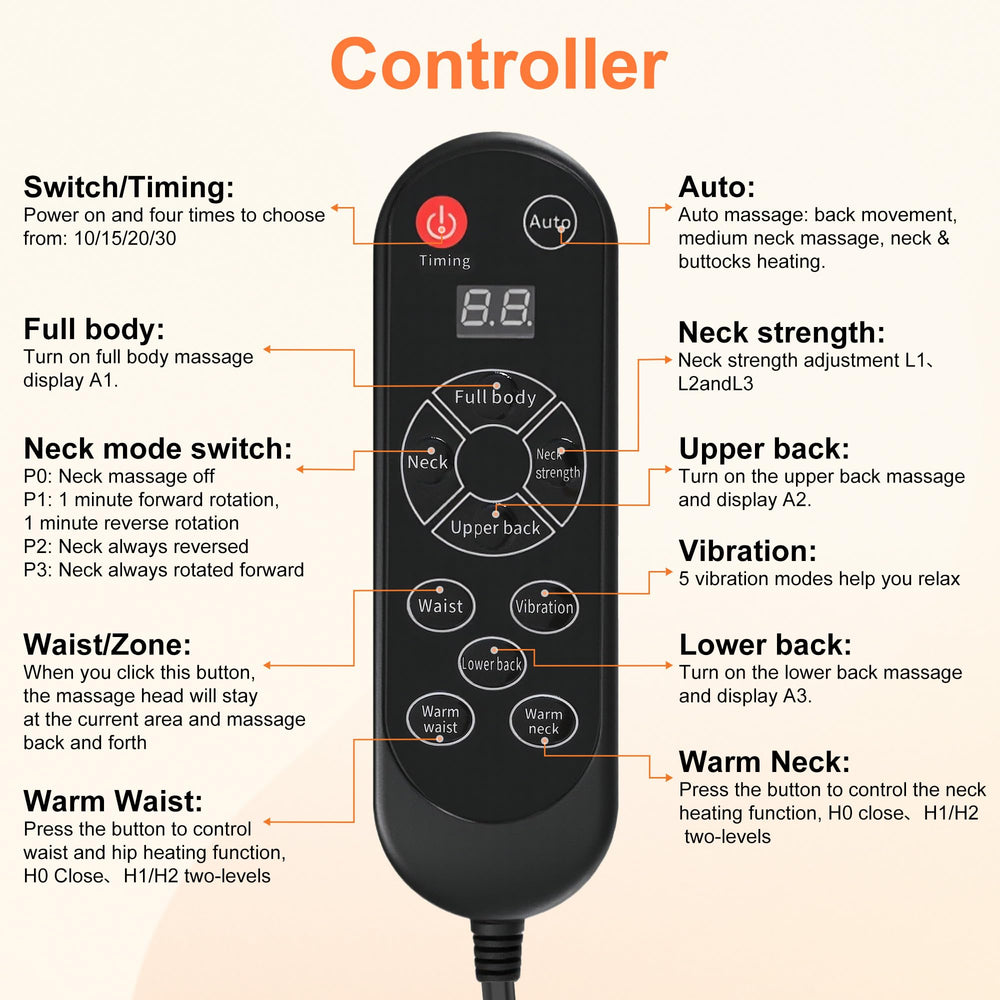 hlthsky back massager heat with red light therapy for warmth