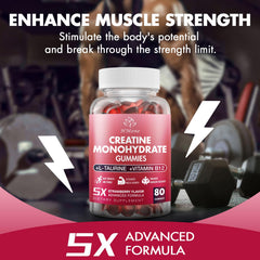Serving scene with 2–4 HMone gummies for flexible dosing during workouts.