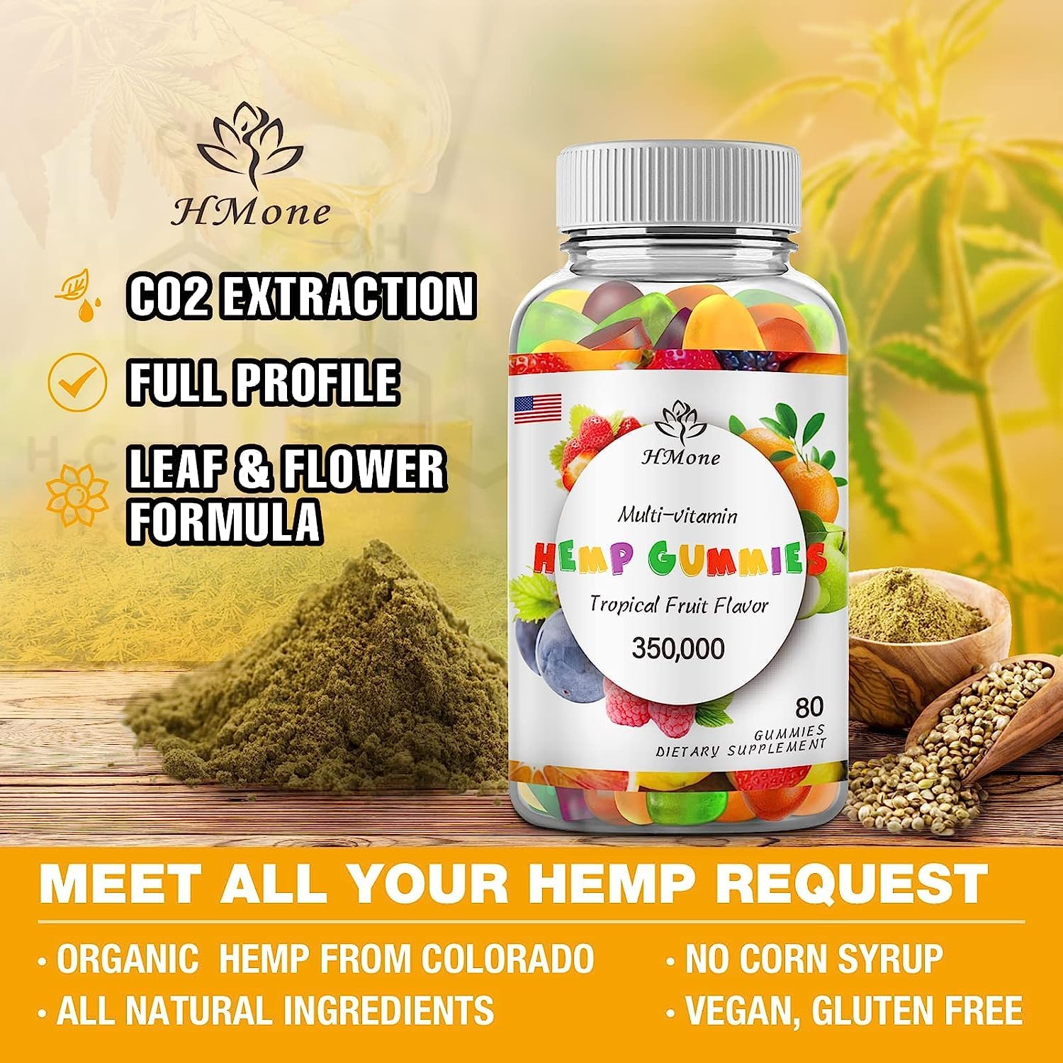 HMone hemp gummies anxiety relief for calm focus.