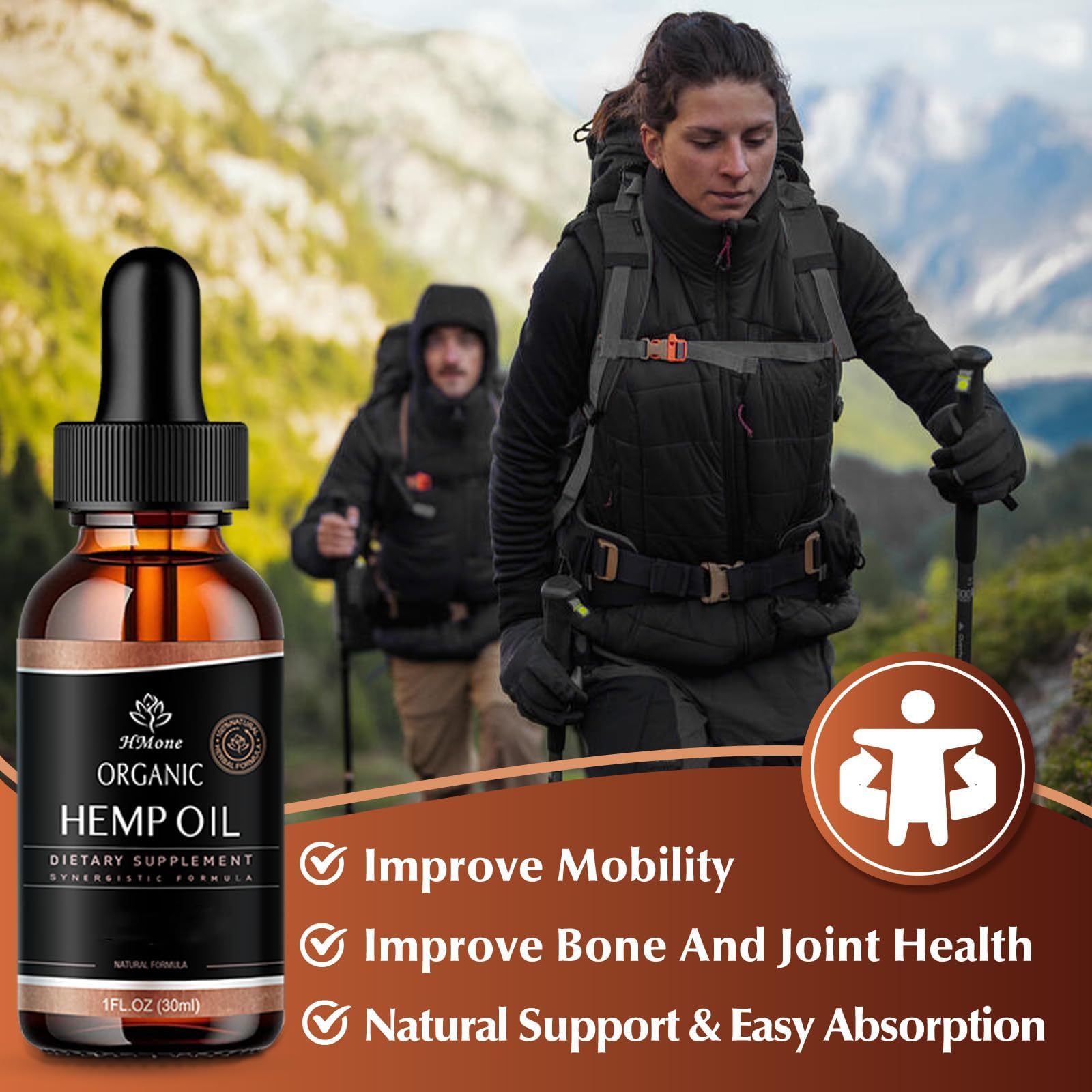HMone Hemp Oil drops ready for easy ingestion.