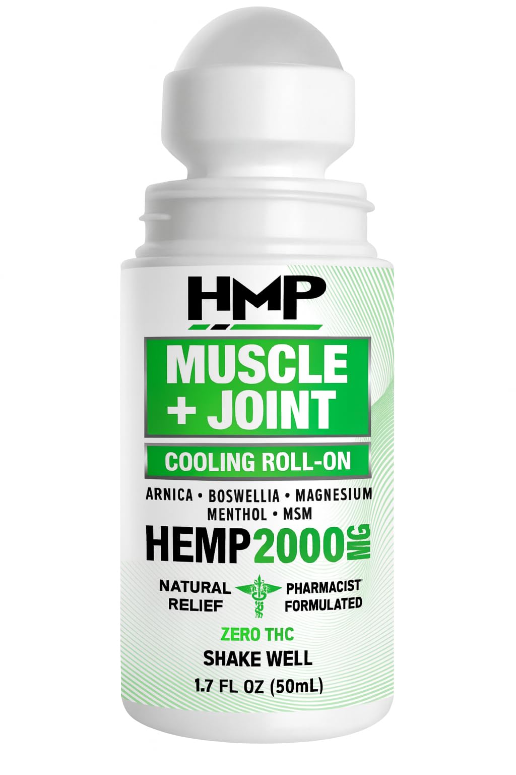 HMP Brands Muscle & Joint Roll-On bottle showing on-the-go cooling relief
