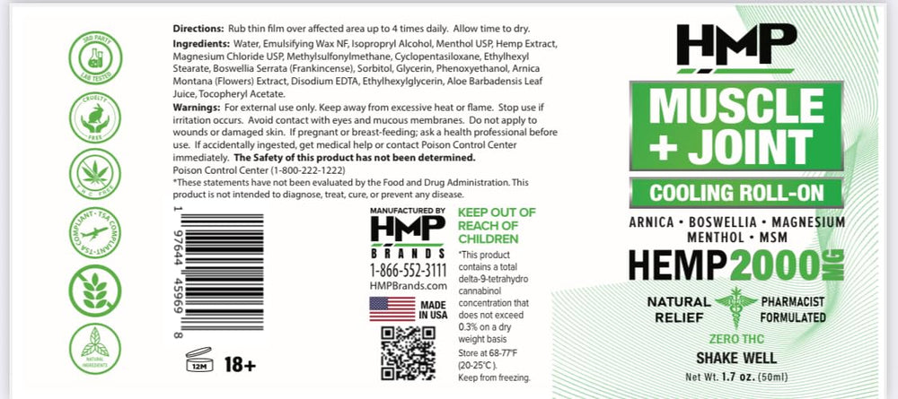 HMP Brands compact roll-on for travel and gym use