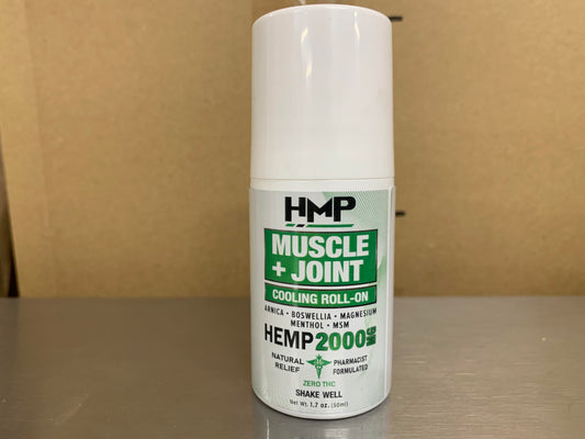 HMP Brands roll-on application close-up for targeted relief on joints
