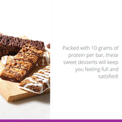 HMR Bar chocolate drizzle detail offering indulgent look with light calories.