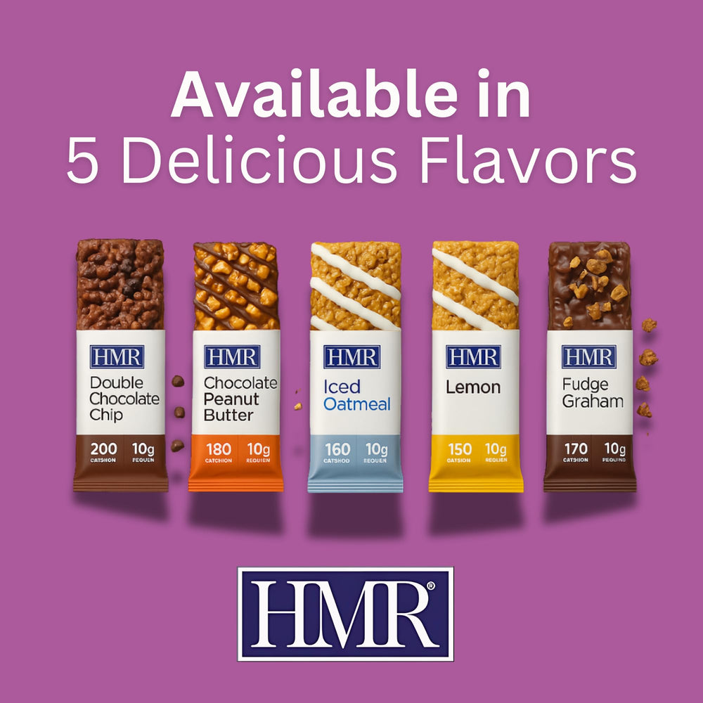 Box of HMR Bars stored in pantry for easy snacking.