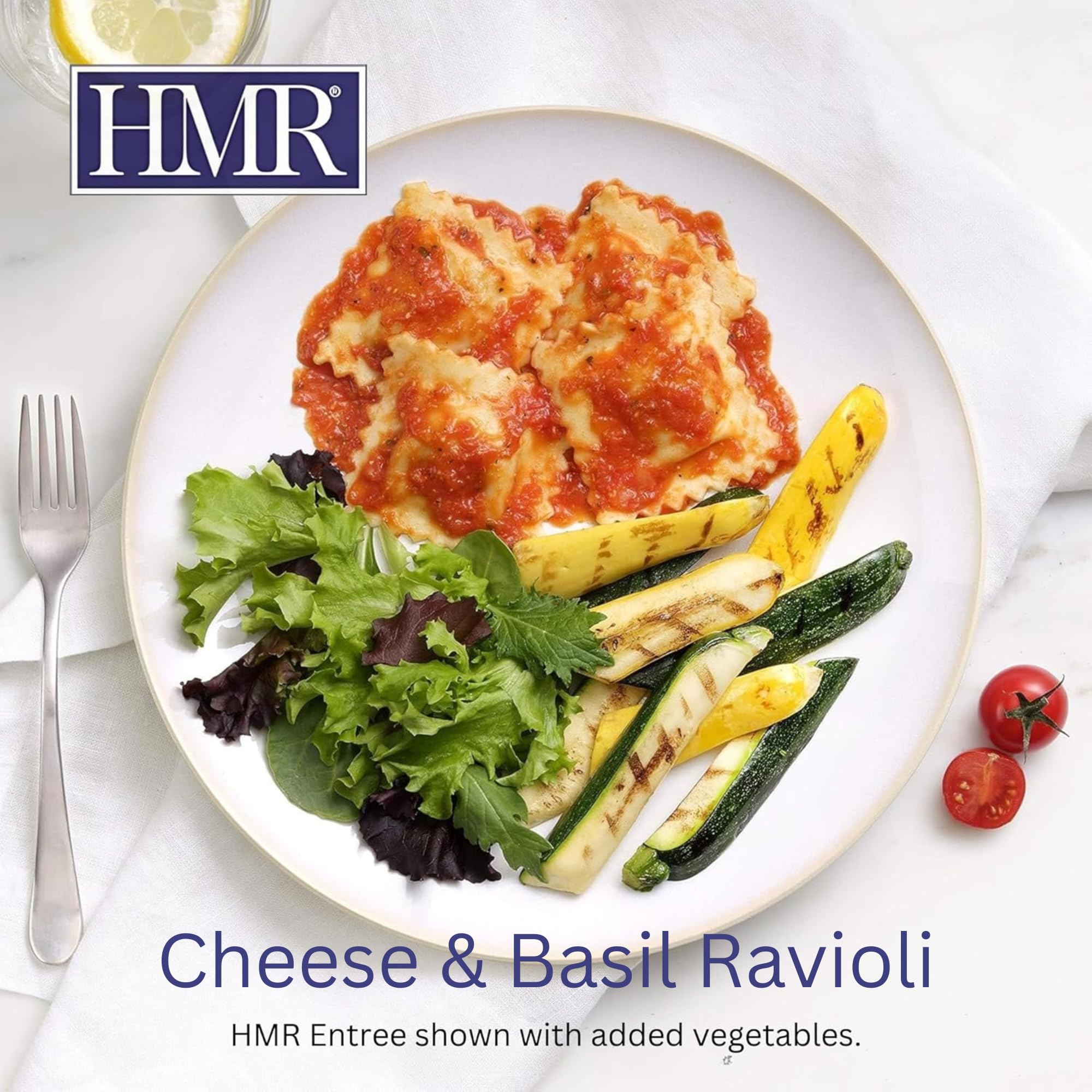 HMR Entrees Ready-in-60-Seconds pack showcases fast, convenient dinner option.