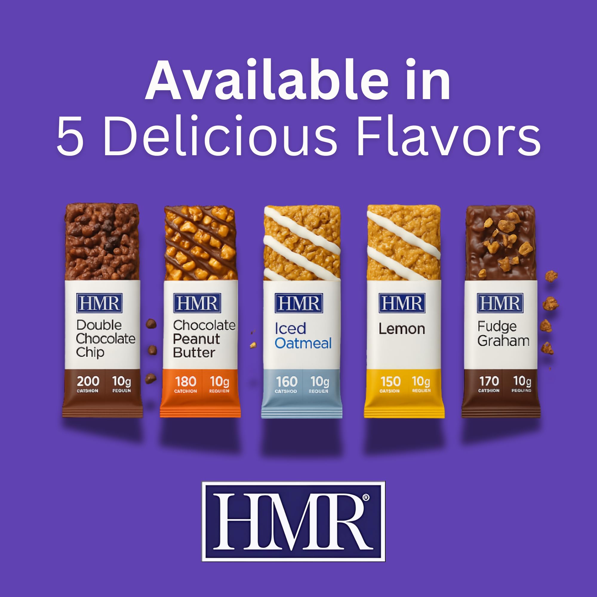 HMR Fudge Graham Protein Bar multi-pack shot emphasizes bulk convenience