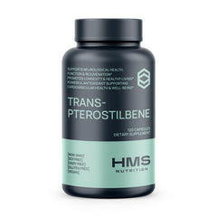 HMS Nutrition Trans-Pterostilbene 200 mg bottle supporting healthy aging