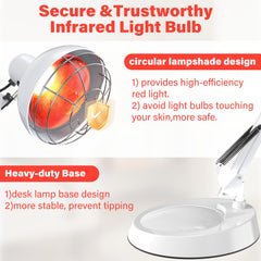 Hoakya 660nm 850nm light therapy lamp for versatile home use