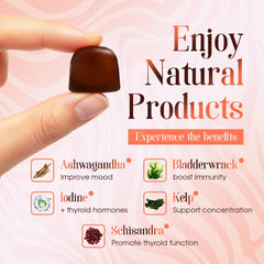 Hochornk Thyroid Gummies being chewed for a tasty wellness routine.