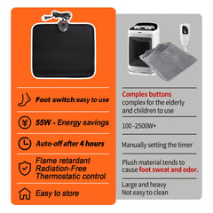 Hodeamy space heater auto shut-off after three hours ensures safe use.