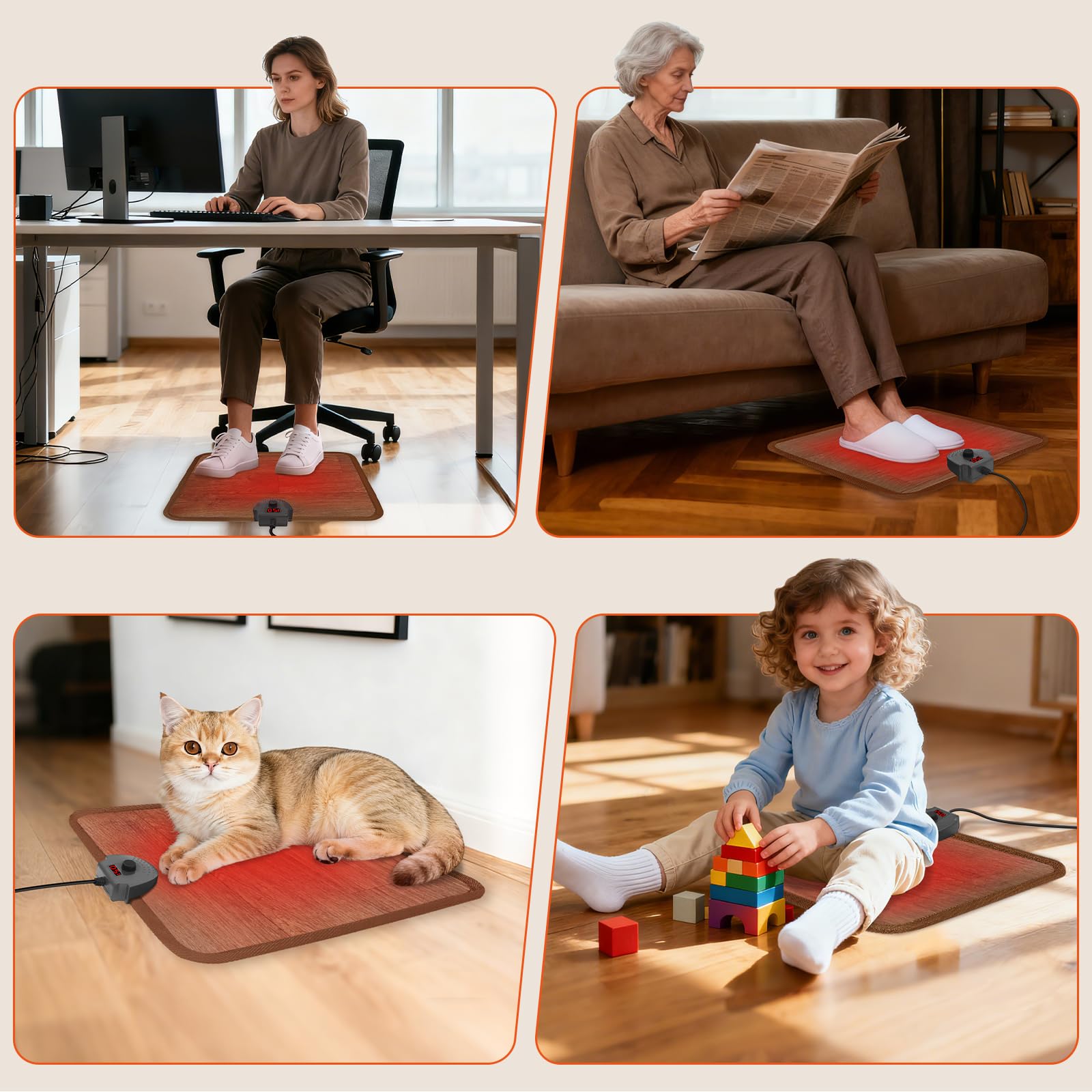 Hodeamy compact and lightweight mat is easy to store and wipe clean.