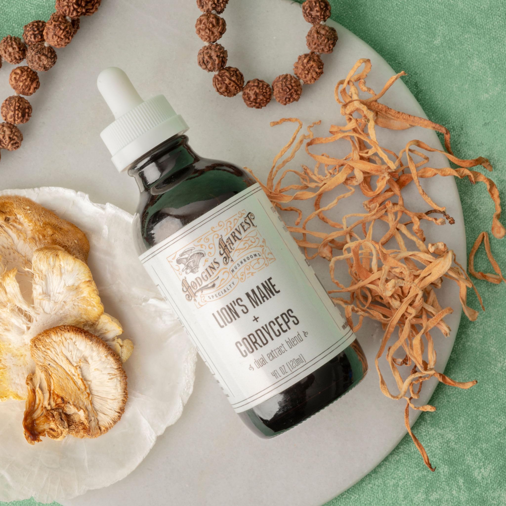 Hodgins Harvest dark amber tincture bottle demonstrates potency and concentration