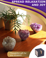 HoHpHq amethyst crystal in elegant gift box