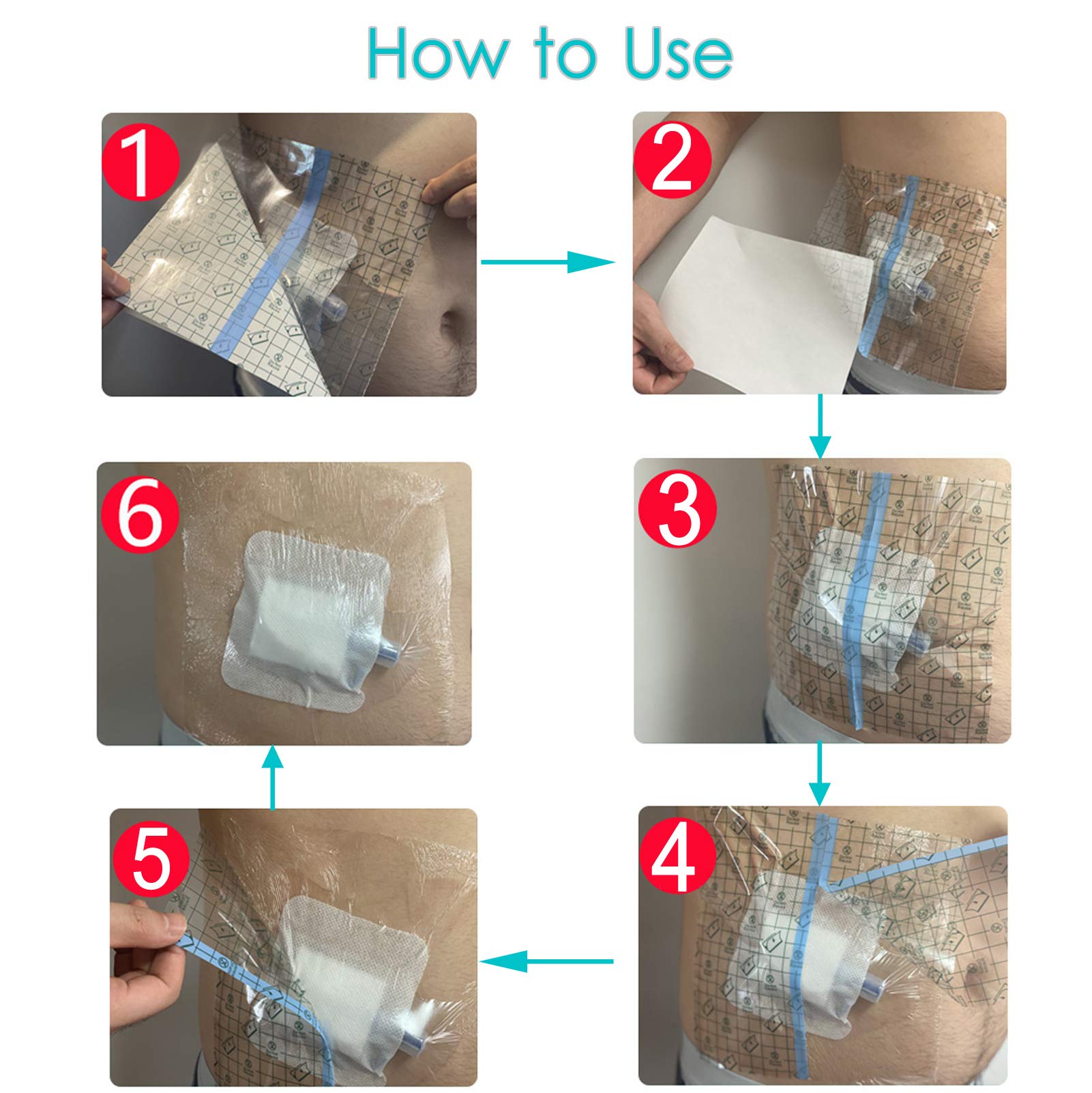 Hola Health easy-apply wound shield enables showering with confidence.