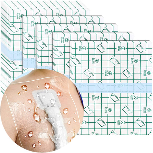 Hola Health waterproof shower bandage applied over an incision protects during showering.