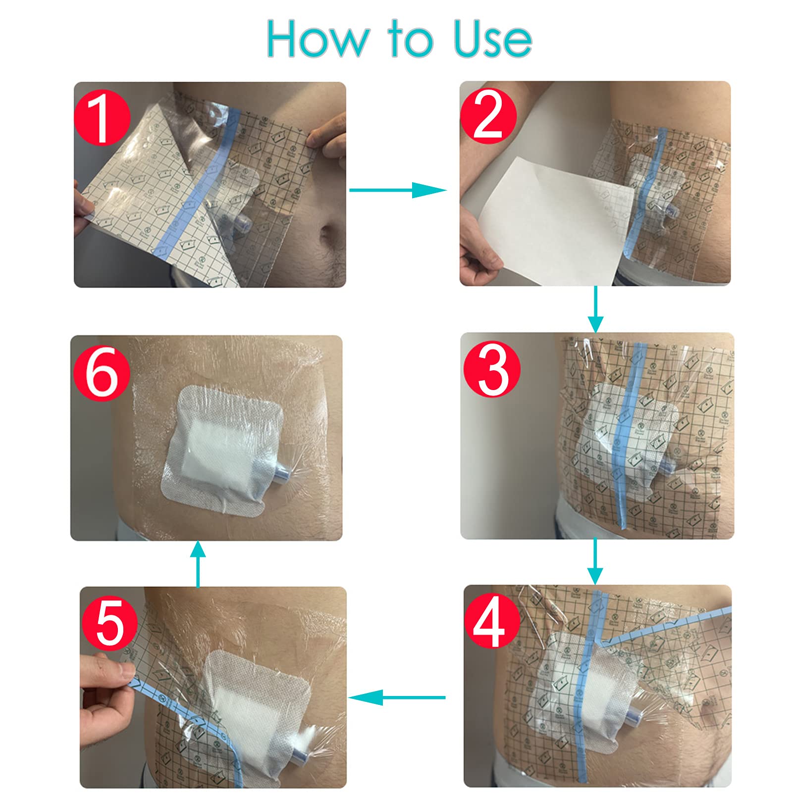Hola Health wound cover protects sensitive skin while you bathe