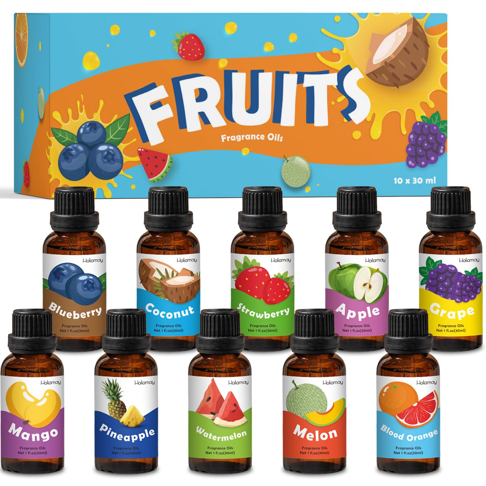 Holamay coconut essential oil bottle for diffusers delivering tropical aroma