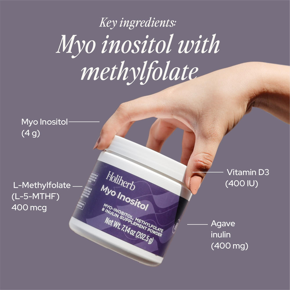 Holiherb Methylfolate active-form label highlights folate bioavailability.