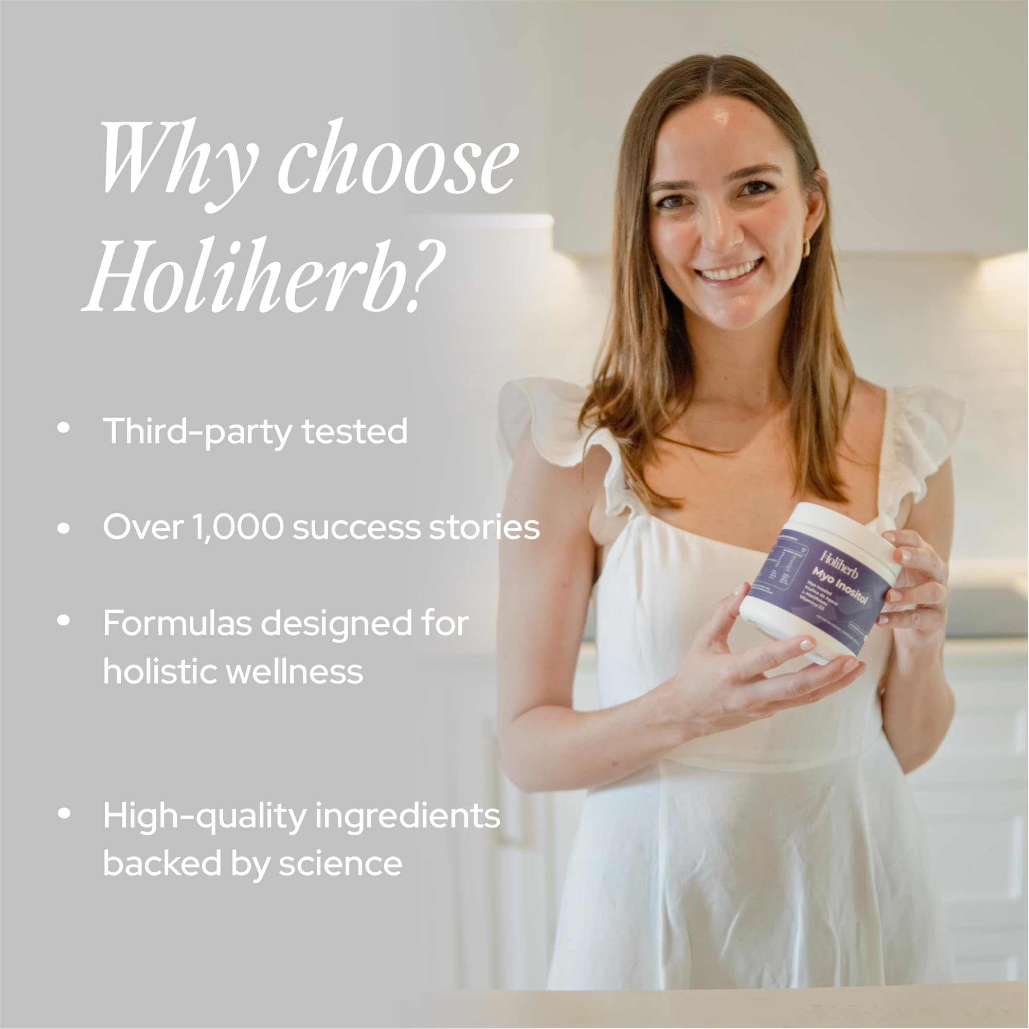 Holiherb Packaging shot highlights clear labeling and product presentation.