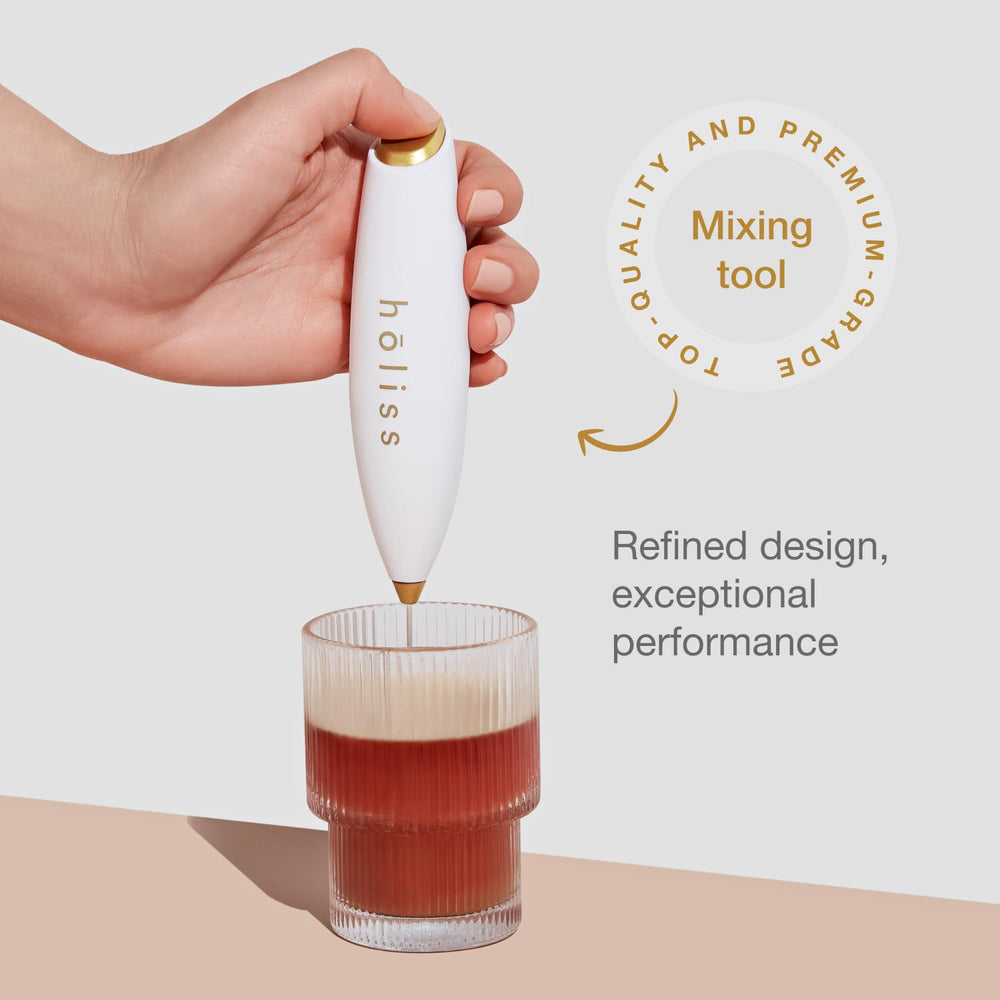 HOLISS wooden spoon emphasizes eco-friendly self-care and easy stirring.