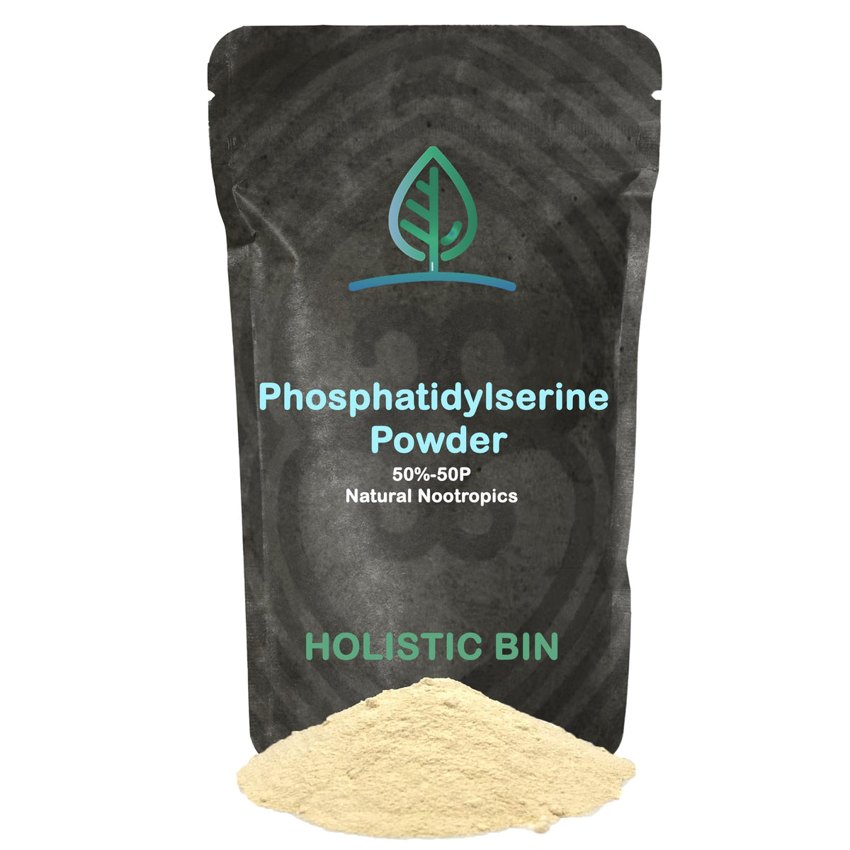 Holistic Bin phosphatidylserine powder bottle for focus support