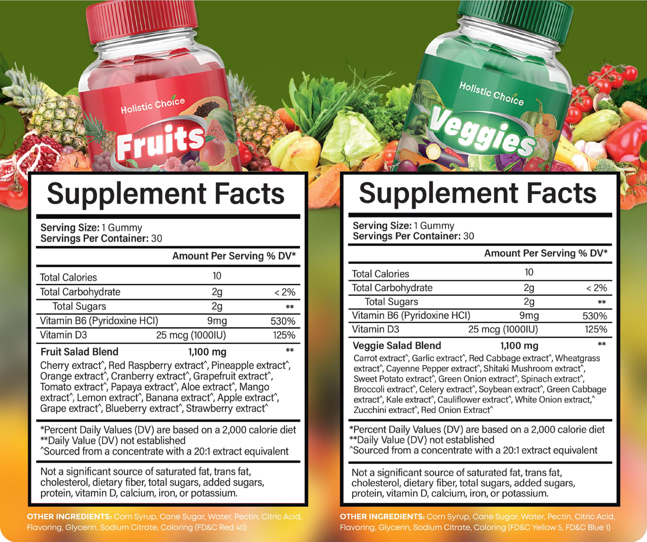 Holistic Choice Gummies displayed as a convenient daily nutrition option