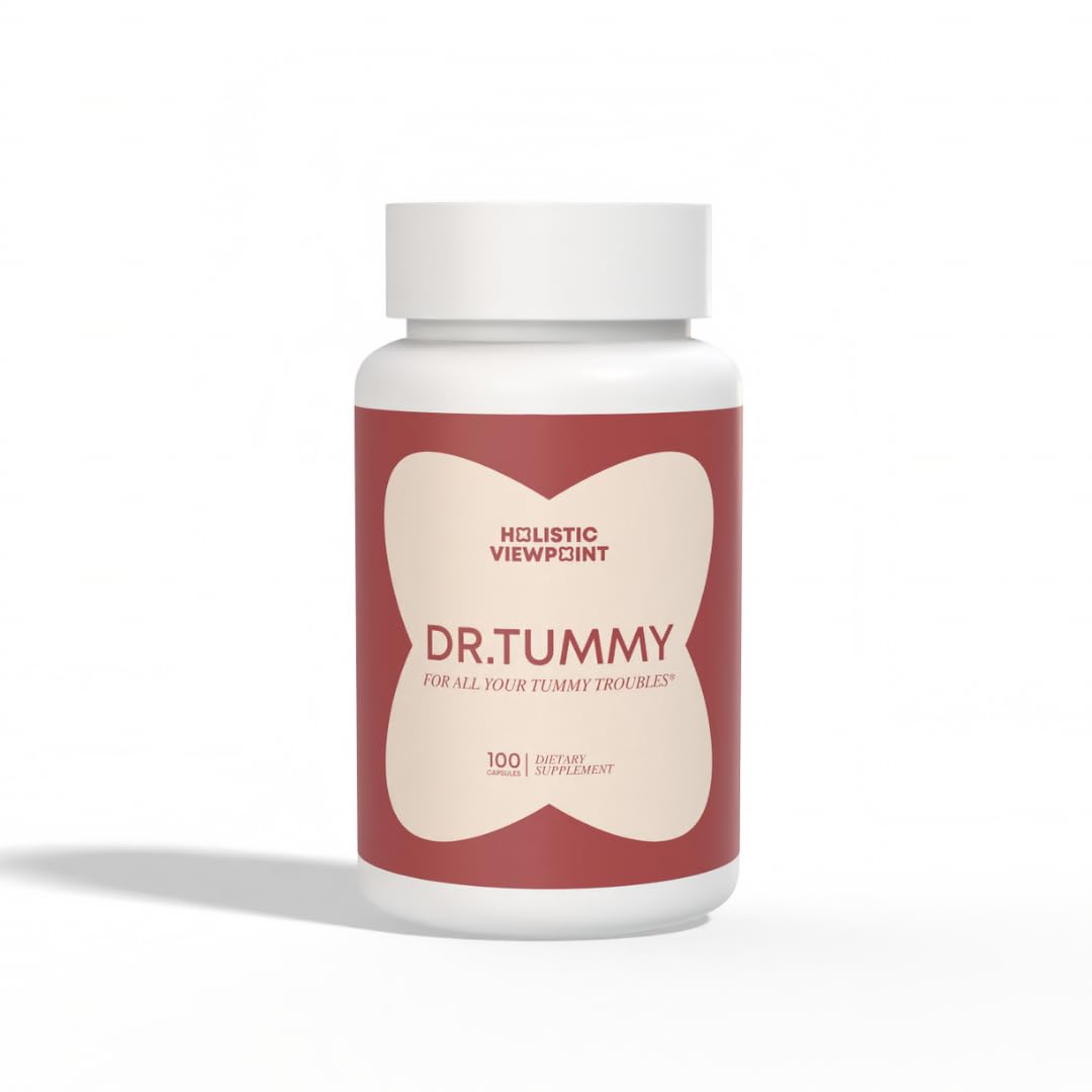 Holistic Viewpoint Dr. Tummy bottle pour supports digestion after meals.