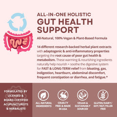 Holistic Viewpoint Dr. Tummy label close-up shows clean ingredients.
