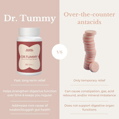 Holistic Viewpoint Dr. Tummy capsules in hand for easy daily regimen.