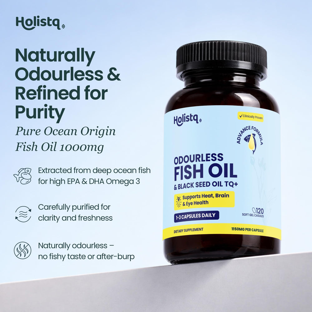 HOLISTQ black seed oil softgels organic, convenient everyday supplement.