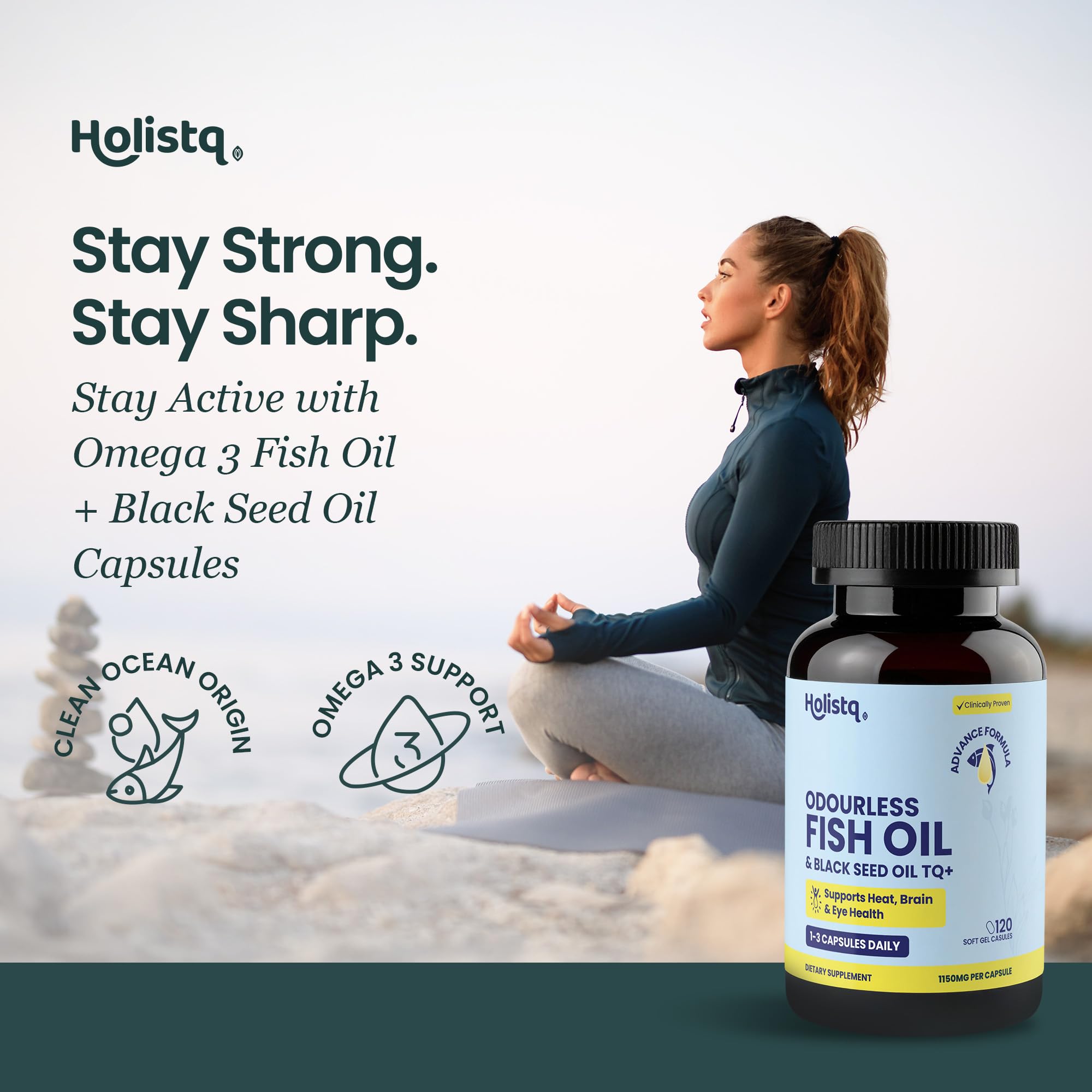 HOLISTQ convenient capsule format supports easy daily supplementation.