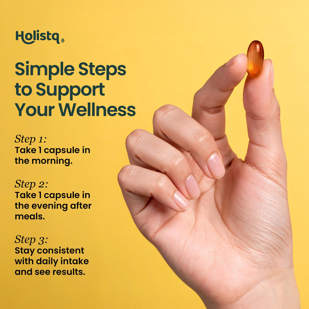 HOLISTQ hair-skin-nails nourishment visual highlights hydration and shine benefits