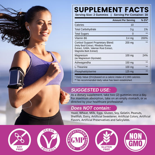 Pour HOLLEGEND cortisol gummies into the hand for convenient daily use.
