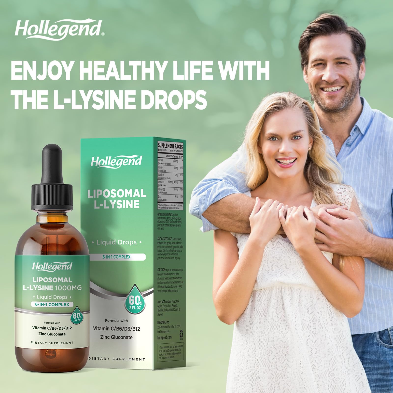HOLLEGEND Lysine liquid can be added to beverages for flexible daily use.