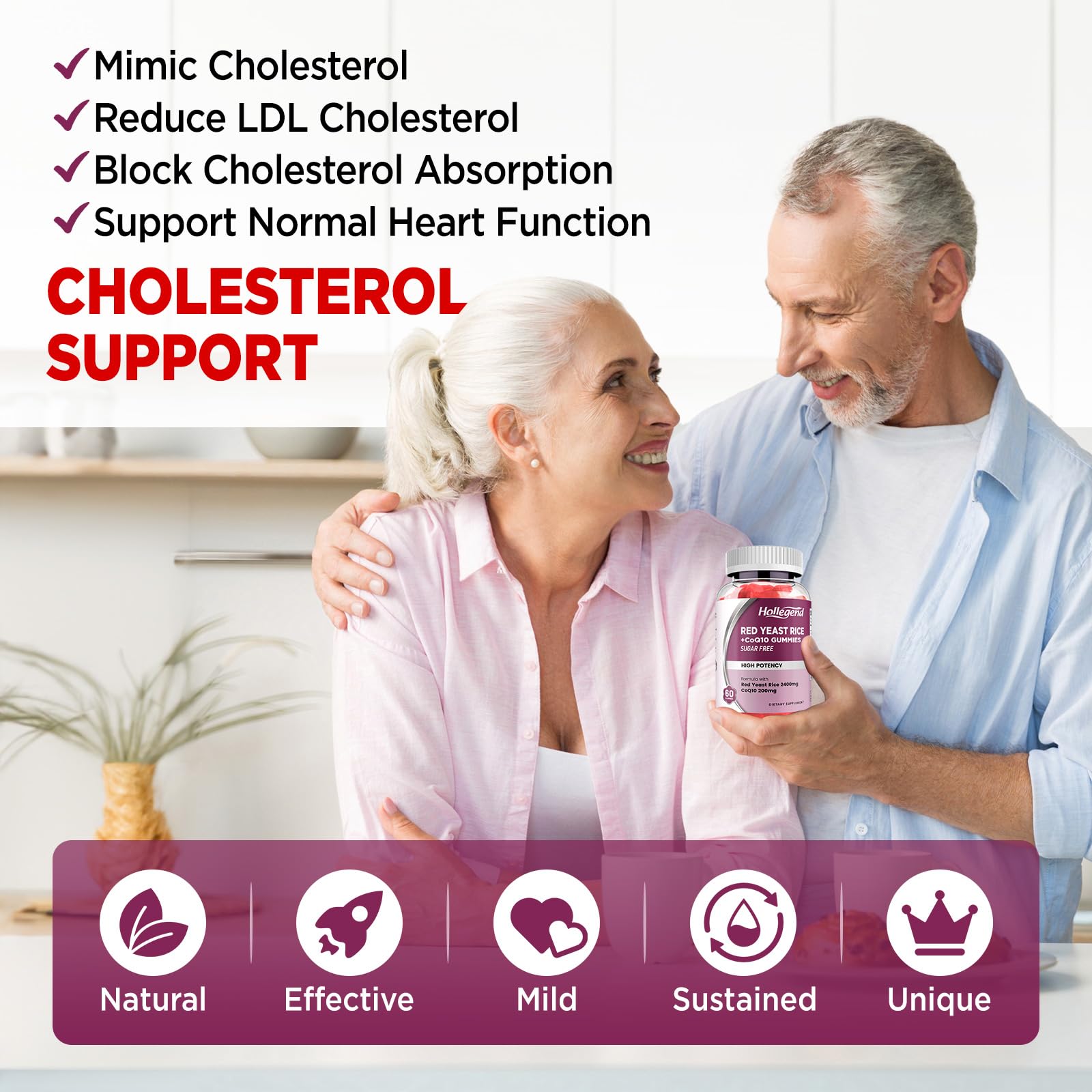 HOLLEGEND organic ingredients infographic emphasizing high bioavailability