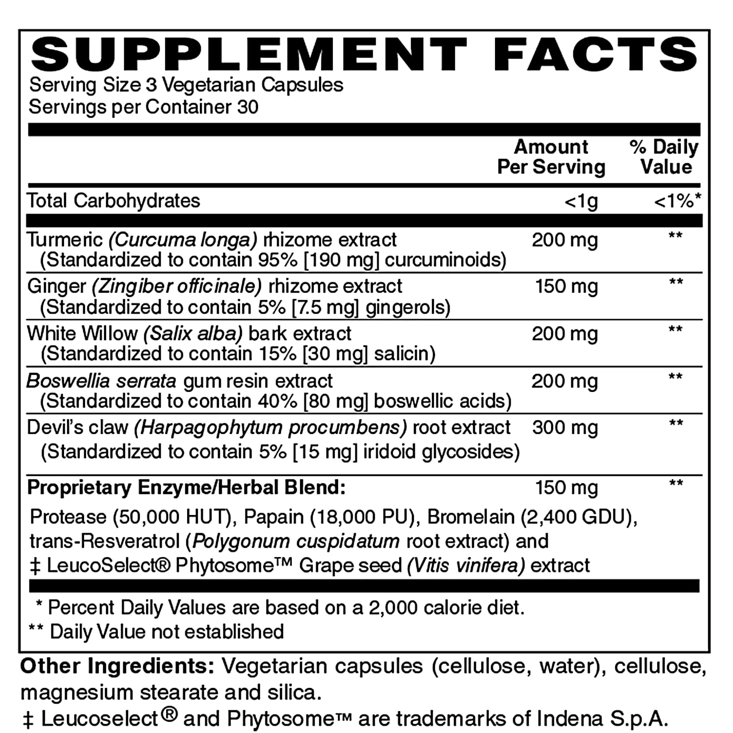 Holly Hill Inflammove bottle-cap close-up shows vegan, gluten-free formulation.
