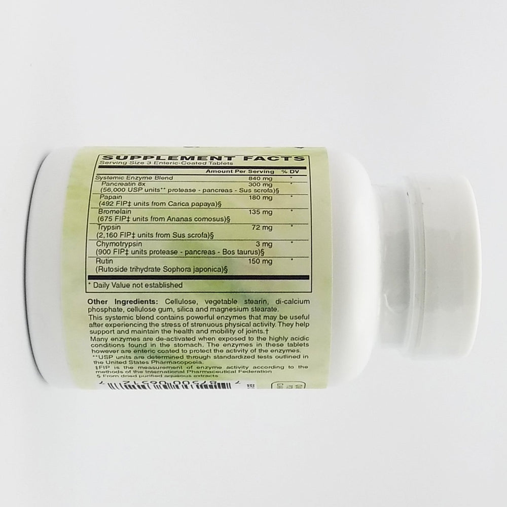 Holly Hill Ultra Proteo-Zimes tablet dose showcases enteric coating to protect enzymes.