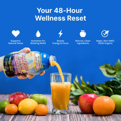 Hollywood Diet prep instructions visual illustrating a simple two-day schedule.