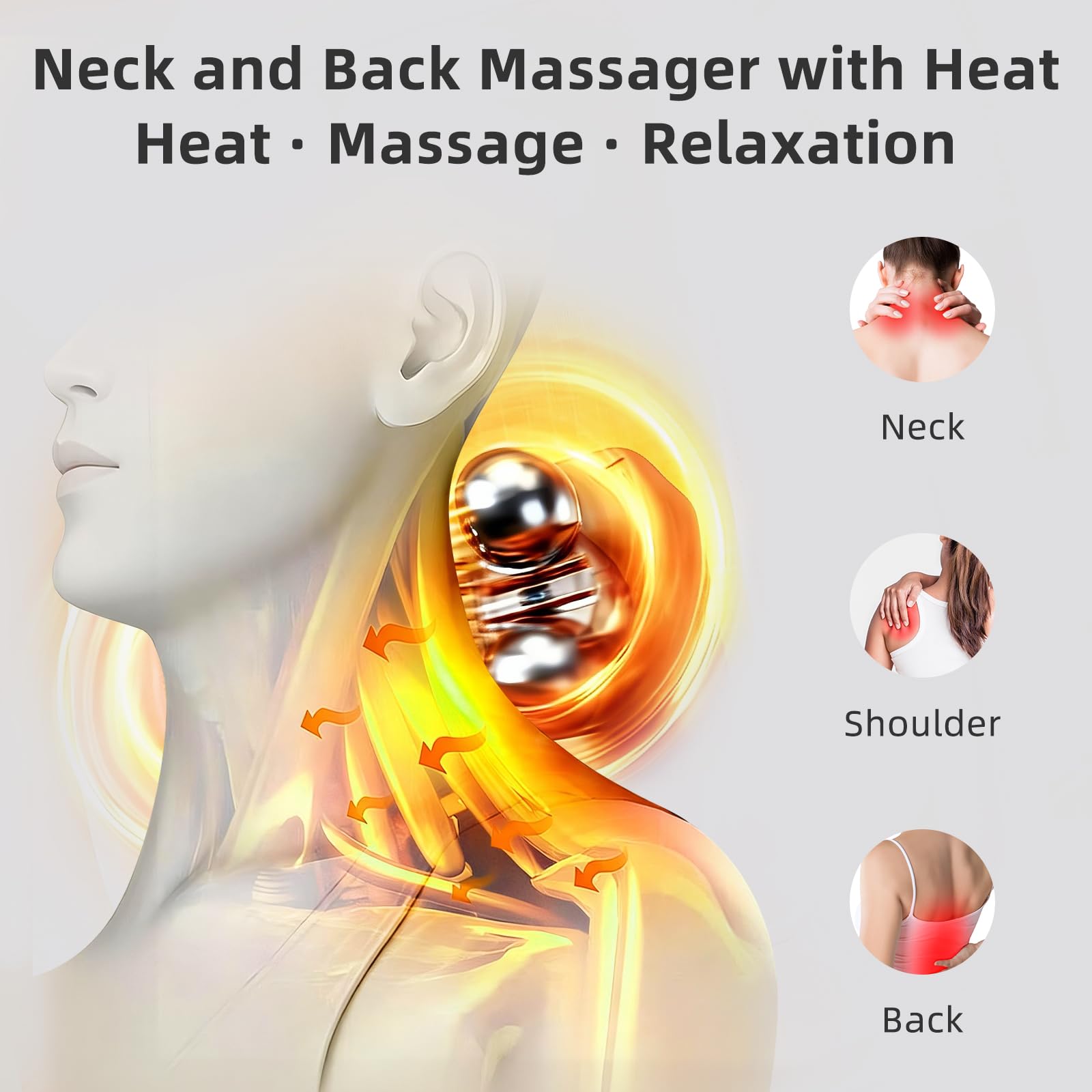 Holniva wireless rechargeable massage pillow demonstrates cordless convenience