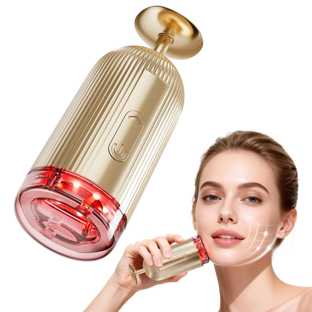 Holsn facial massager tool front view for daily skin tightening and glow.