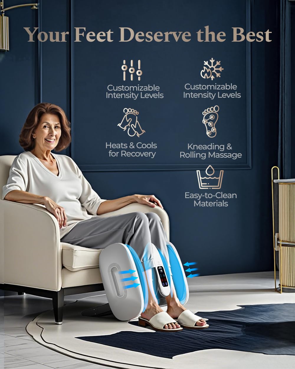 HomeCare foot massager with ice cooling packs included