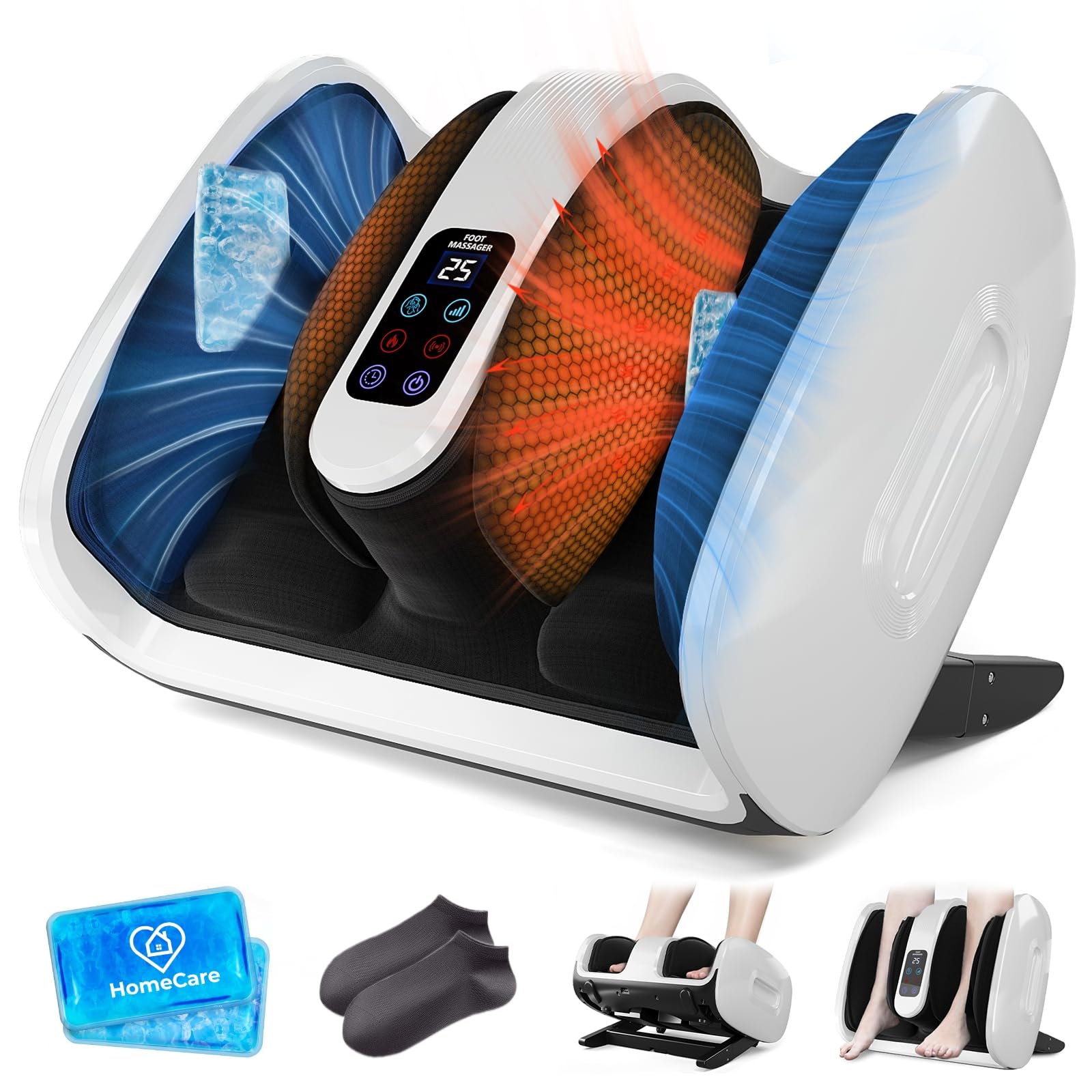 HomeCare foot massager shiatsu deep kneading in action