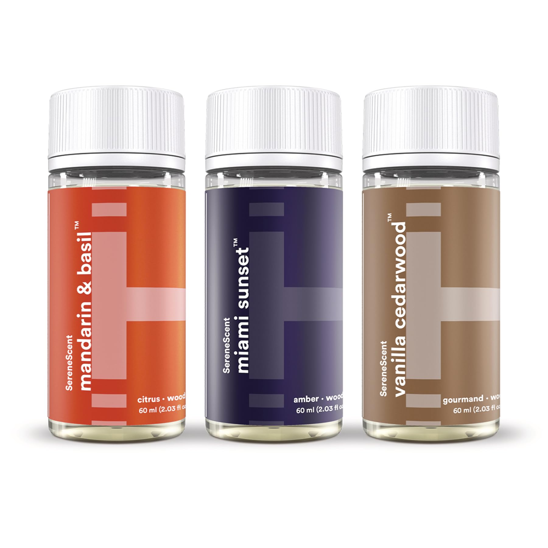 Homedics SereneScent Mandarin Basil refill bottle for energizing mornings and focus